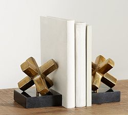 Spike Object Bookend - Brass