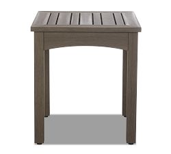 Tropez Faux Teak Square Side Table, Shadow