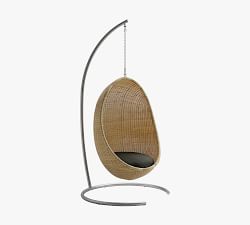 Nanna Ditzel Rattan Hanging Outdoor Egg Chair with Stand