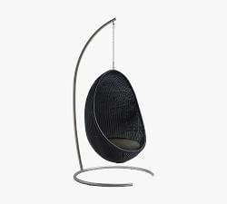 Nanna Ditzel Rattan Hanging Outdoor Egg Chair with Stand