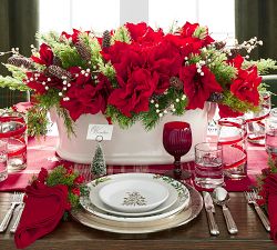 Faux Amaryllis &amp; Pinecone Bundle