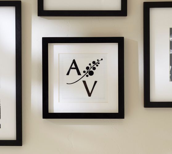 Framed Embroidered Monogram