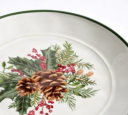 Holly Berry Stoneware Appetizer Plates - Set of 8
