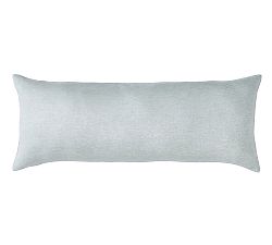 Open Box: Belgian Flax Linen Sham, Oversized Lumbar - Mineral Blue