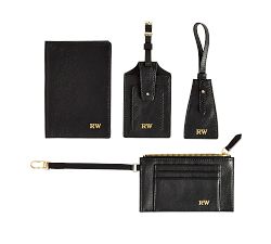Peyton Leather Travel Accessories - Black