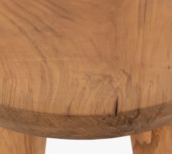Zander Teak Round Outdoor End Table (18")