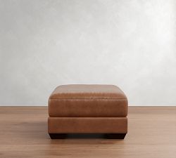 Big Sur Square Arm Leather Sectional Storage Ottoman