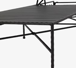 Blithdale Metal Outdoor Single Chaise Lounge with Wheels