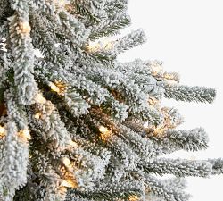 Lit Long Vermont Pine Artificial Christmas Tree
