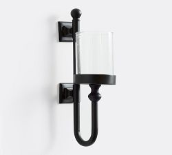 Parker Recycled Glass &amp; Bronze Wall Mount Candle Holder
