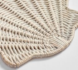 Seashell Handwoven Rattan Charger