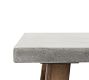 Abbott Concrete &amp; Acacia Rectangular Outdoor Coffee Table (50"-62")