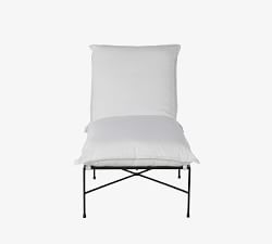 Blithdale Metal Outdoor Single Chaise Lounge with Wheels