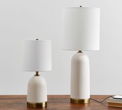 Carolina Ceramic USB Table Lamp (17"-27")