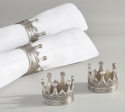 Crown Napkin Ring, Set of 4