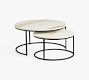 Delaney Marble Round Nesting Outdoor Coffee Table