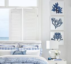 Framed Coral Prints - Indigo