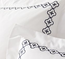 Trellis Embroidered Organic Sham