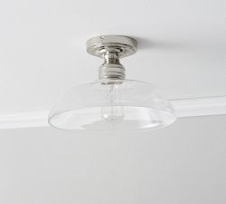 Farmhouse Glass Flush Mount (13")