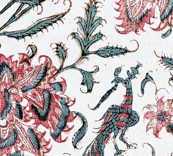 Kalamkari Floral Print Wallpaper