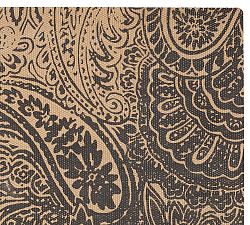Paisley Printed Natural Fiber Rug Swatch