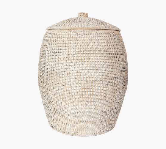 Tava Rattan Beehive Laundry Hamper with Lid - Thumbnail 2