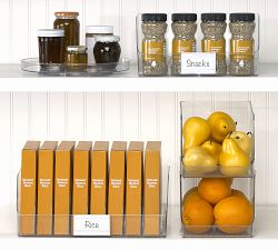 Clear Plastic Storage Front Access Bin Sets