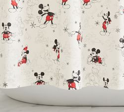 Disney Mickey Mouse Holiday Organic Shower Curtain