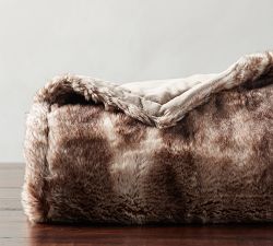 Faux Fur Heated Ombre Throw