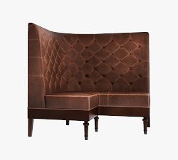 Hayworth High Back Leather Banquette
