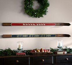 Holiday Ski Signs Wall Art