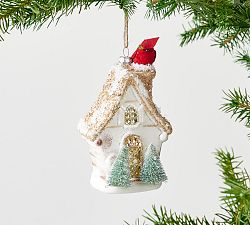 House With Cardinal Ornament