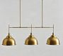 Metal Bell Linear Chandelier (43")