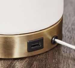 Carolina Ceramic USB Table Lamp (17"-27")