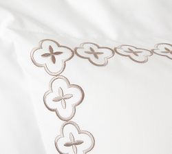 Trellis Embroidered Organic Sham