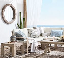 Indio Eucalyptus Square Outdoor Side Table (21")