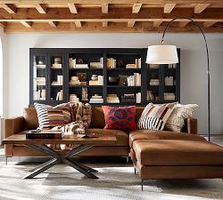 Jake Leather Sectional Ottoman