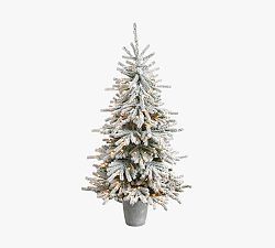 Lit Long Vermont Pine Artificial Christmas Tree
