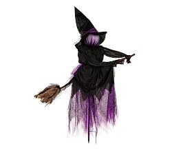 Lit Witches on Brooms, Set of 3