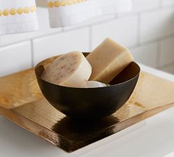 Hammered Brass Bath Accessories