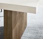 Pomona Concrete &amp; Acacia Rectangular Outdoor Dining Table (86")