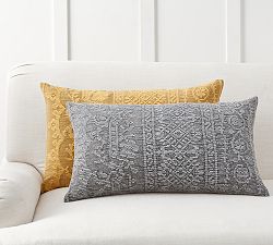 Rocco Embroidered Lumbar Pillow Cover