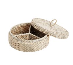 Tava Handwoven Office Accessories - Whitewash