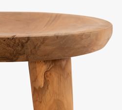 Zander Teak Round Outdoor End Table (18")
