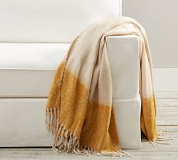 Brushed Block Mohair Throw