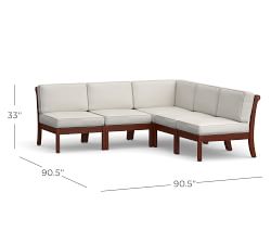 Chatham Mahogany 5-Piece Armless Sectional