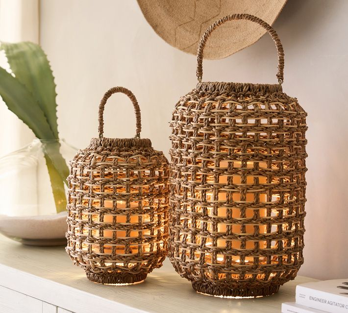 Conrad Woven Lantern Collection | Pottery Barn
