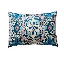 Abby Printed Silk Lumbar Pillow Cover