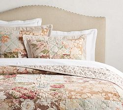 Carolina Floral Patchwork Reversible Cotton Quilt &amp; Shams