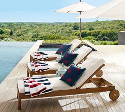 Crab Embroidered Outdoor Pillow